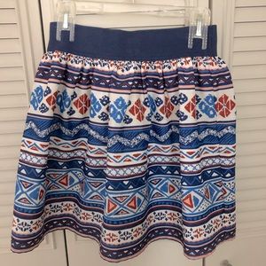 Mini skirt bundle - blue pattern, flounce
